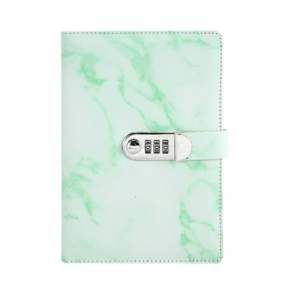 Creative Password Lock Journal Pu Leather Combination Lock Diary Digital Password Notebook Locking Journal Diary