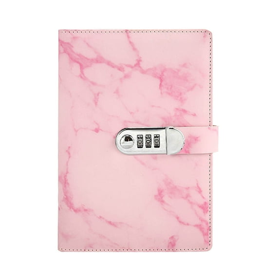 Creative Password Lock Journal Pu Leather Combination Lock Diary Digital Password Notebook Locking Journal Diary