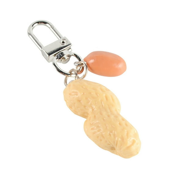 Creative Peanut Shape Keyring Bag Pendant Unique Trinket Key Jewelry Creative Ornament Suitable for All Ages