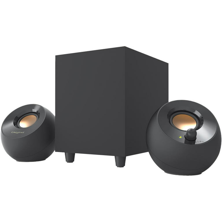 overdrivelse Pinpoint Uregelmæssigheder Creative Pebble Plus 2.1 USB-Powered Desktop Speakers with Powerful  Down-Firing Subwoofer and Far-Field Drivers, Up to 8W RMS Total Power for  Computer PCs and Laptops (Black) - Walmart.com