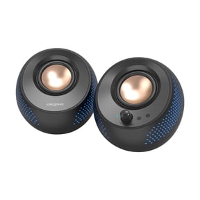 Creative Pebble X 2.0 Bluetooth Speaker System - 15 W RMS - Black - 60 Hz to 20 kHz - USB - 1