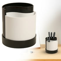 Under $1, Creative Pen Holder, Plastic Separated Pen Holder, Multi-Compartment Desktop Organizer for Office Supplies, Pen Holder with Dividers, Black by Goohae