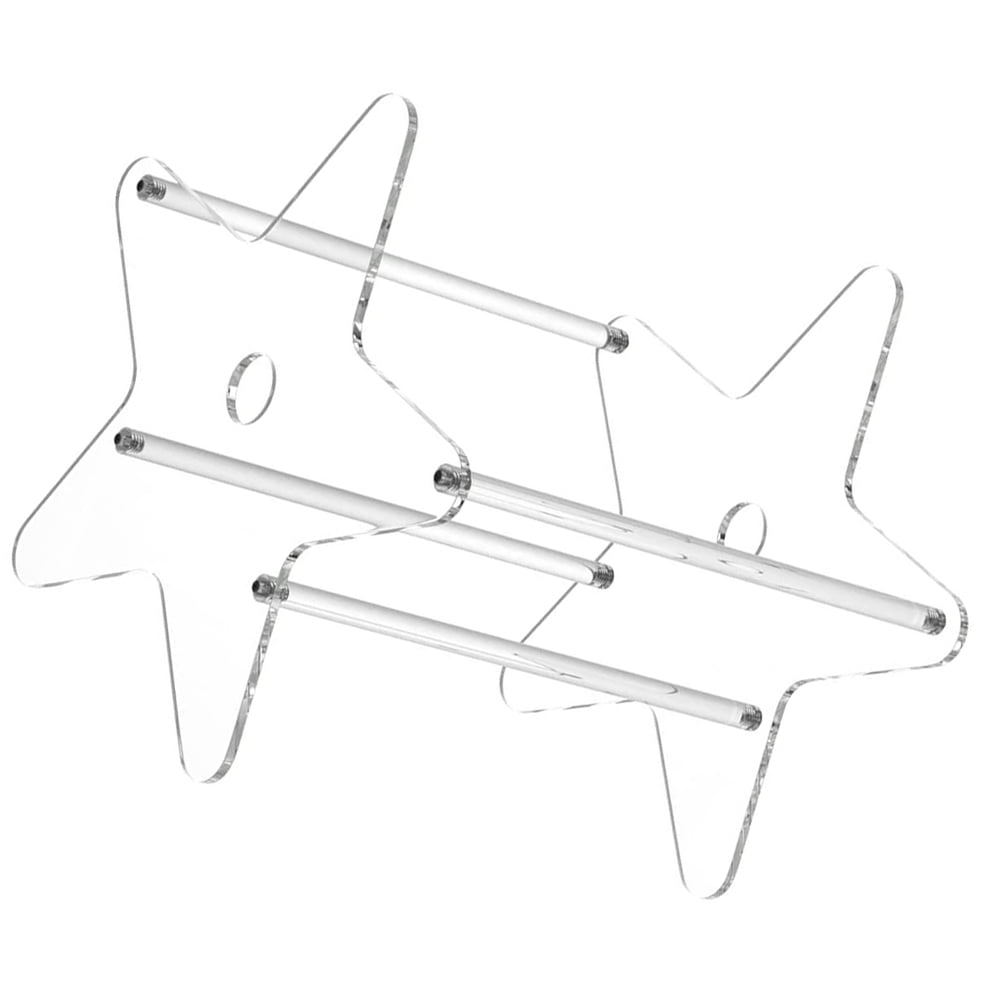 Creative Pentagram Transparent Acrylic Library Office Desktop Bookshelf