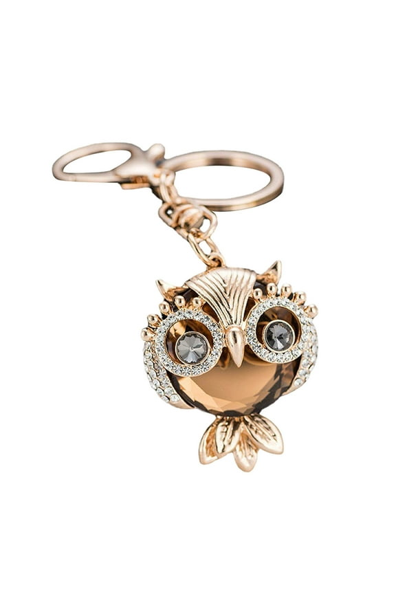 Creative Personality Owl Car Keychain Fashion Female Bag Hanging Wrist Lanyard for Keys Retractable Heart Shaped Blanks 3 Acrylic Blanks Wallet Women with Key Ring Clip Key Ring Key Rings for Women