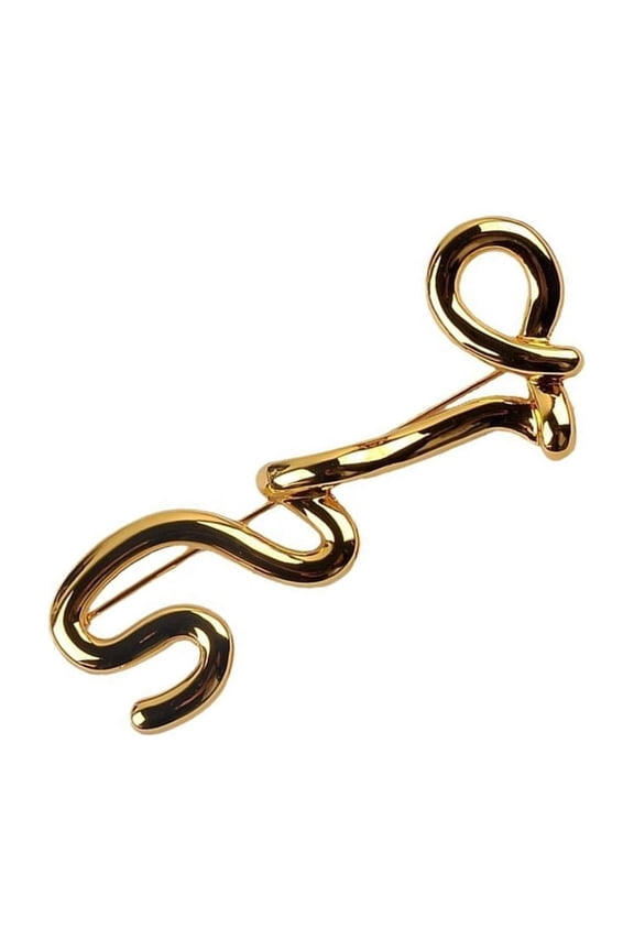 Creative Personalize Letter Brooch for Unique Styles In Various Occasions With Sturdy Alloy Materials Daily Use