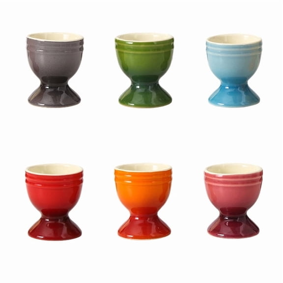 Creative Personalized Ceramic Egg Poachers Easter Egg Cups Holders Tabletop Use Ceramic Breakfast Egg Cups for Daily Breakfast and Easter Dining Decoration