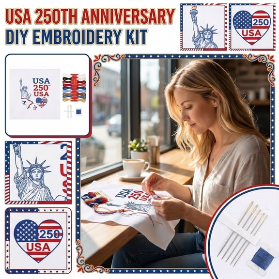 Creative Personalized Embroidery Kit For Anniversary, DIY Craft With 250 Designs, Hand Stitching Project For Adults, Home Decor Art, 1 Set