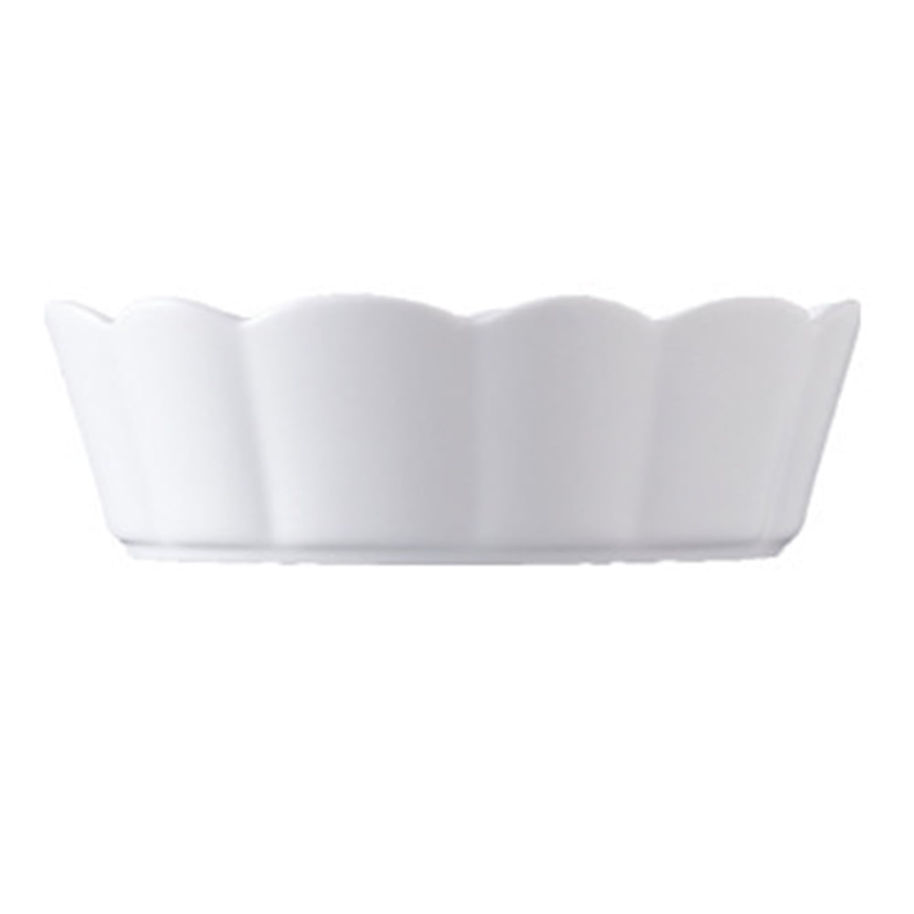 Creative Pet Ceramic Bowl Flower Cat Bowl Large Dog Bowl Anti-Overturning Pet Bowl - White