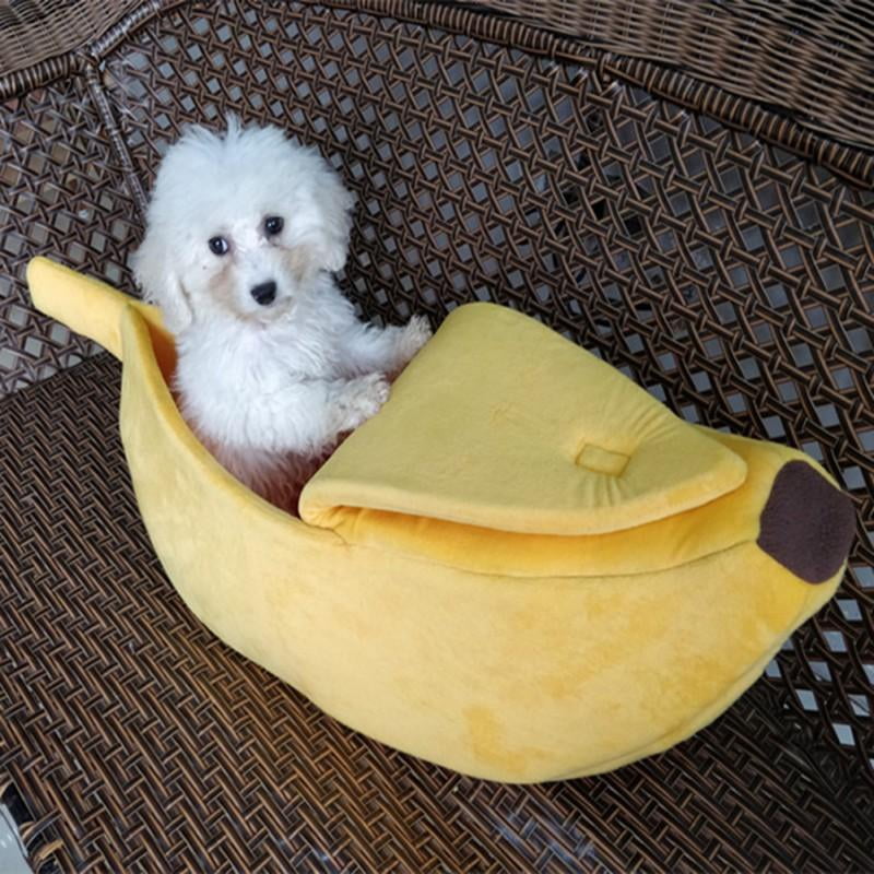 Creative Pet Dog Cat Bed House Nest Banana Shape Design Durable Comfortable Doggy Puppy Kennel