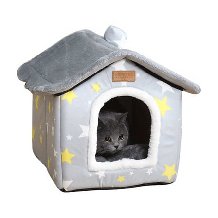 Creative Pet House That Is Washable, Designed Like a House, Suitable for Both Cats And Dogs, Enclosed Style, Pet Supplies for All Seasons, Cat Bed.