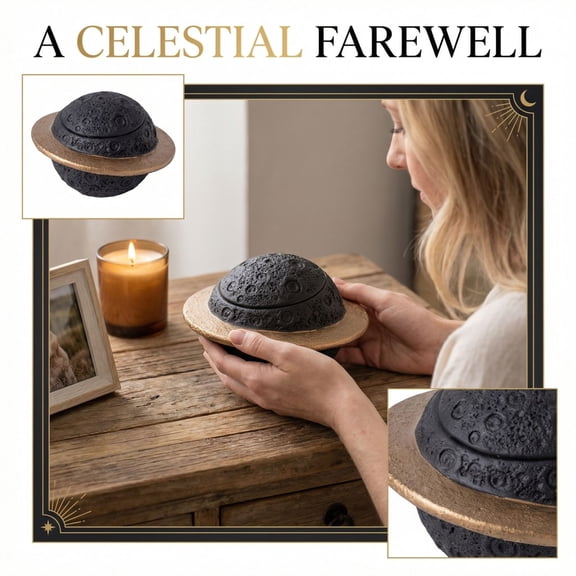 Creative Pet Memorial Urn With Unique Artistic Decorative Design And Metallic Accent, Commemorative Pet Ashes Container For Pet Owner's Heartfelt Tribute And Lasting Remembrance,