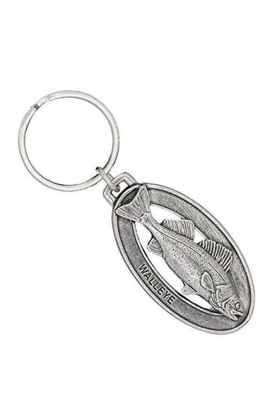 Walleye Key Chain, Key Fob, Key Ring, Keychain F075KC Handmade in The USA