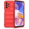 thumbnail image 1 of Creative Phantom Shield Shape Heavy Duty Protective Phone case with Plush Lining, Soft TPU Shockproof Back Cover for Samsung Galaxy M14 M13 M12 M32 M33 M52 M54 5G(Red,Samsung M14), 1 of 8