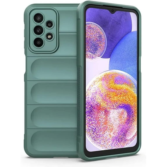 Creative Phantom Shield Shape Heavy Duty Protective Phone case with Plush Lining, Soft TPU Shockproof Back Cover for Samsung Galaxy M14 M13 M12 M32 M33 M52 M54 5G(Green,Samsung M33)