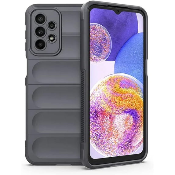 Creative Phantom Shield Shape Heavy Duty Protective Phone case with Plush Lining, Soft TPU Shockproof Back Cover for Samsung Galaxy S23 Ultra S22 Plus S21 FE A52S F14(Dark Grey,Samsung S22)