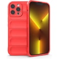 thumbnail image 1 of Creative Phantom Shield Shape Heavy Duty Protective Phone case with Plush Lining, Soft TPU Shockproof Back Cover for iPhone 14 11 Pro Max 12 13 Mini 6s 7 8 Plus SE XS XR(Red,iPhone 8 Plus), 1 of 8