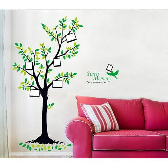 Creative Photo Tree Photo Frame wall stickers Wall Decal DIY PVC Transparent Film for Kindergarten Living Room Children's Room TV Sofa Background Wall Art Decors Window Dressing Living Room