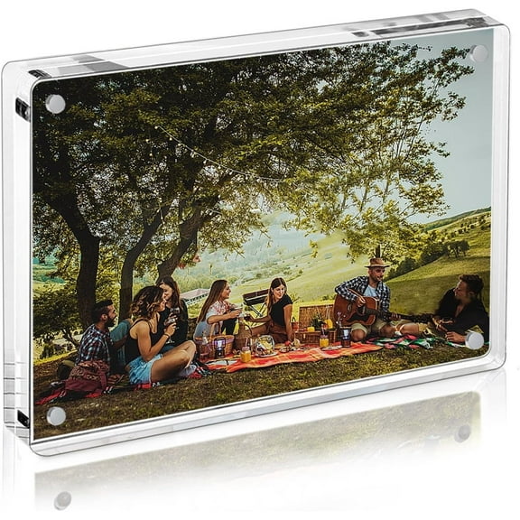 Creative Picture Frame,Round-edged Photo Frames,20mm Double Sided Thick Picture Frames,Desktop Photo Display, Acrylic Photo Frame,for Home Bedroom Dormitory Desk Decor