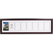 Creative Picture Frames 5 by 7 Inch Multi Opening Collage Picture Frames with Full Strength Glass and 1 1/2 Wood Molding - Alphabet Photiography - Wedding Photos Mahogany w/ White, 8 opening