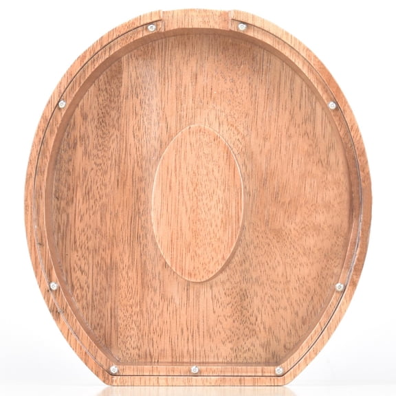 Creative Piggy Bank Nordic Style Wooden Letter Piggy Bank Thickness 1.78in/1.2in,Brown,Wooden,O,Thickness 1.8in