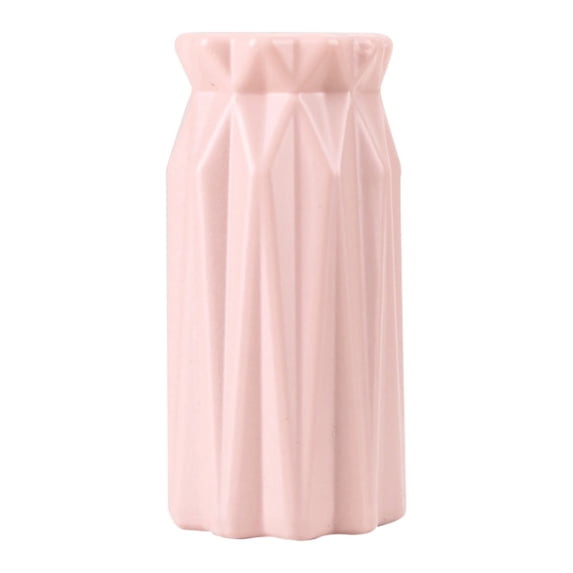 Creative Plastic Vase In Pink Clearance Sale Decorative Vase Home Flower Arrangement Vase Living Room Modern Home Decoration Ornaments,1PC(Pink)