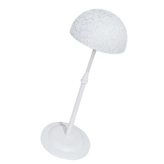 Creative Plastic Wigs Stand with Adjustable Height Practical Wigs Holder for Easy Storage and Travel Convenience