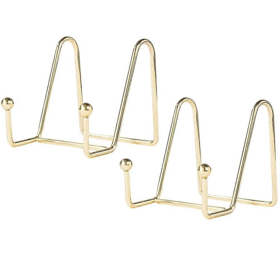 Creative Plate Display Rack Dish Racks Plate Stand Holder Homeowners 8X8CM Metal Curved Design Leg Stylish Home Decor 2Set