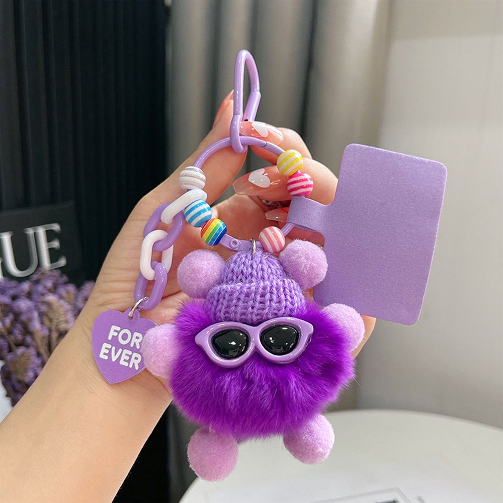 Creative Plush Keychain Multicolor Cartoon Imitation otter Rabbit