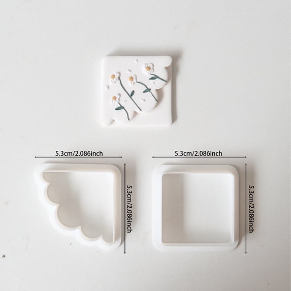 Creative Polymer Clay Bookmark Mold Set - 2-Piece Set with 4 Unique ...
