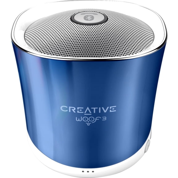Restored Creative Portable Bluetooth Speaker, Blue, Woof3 (Refurbished)