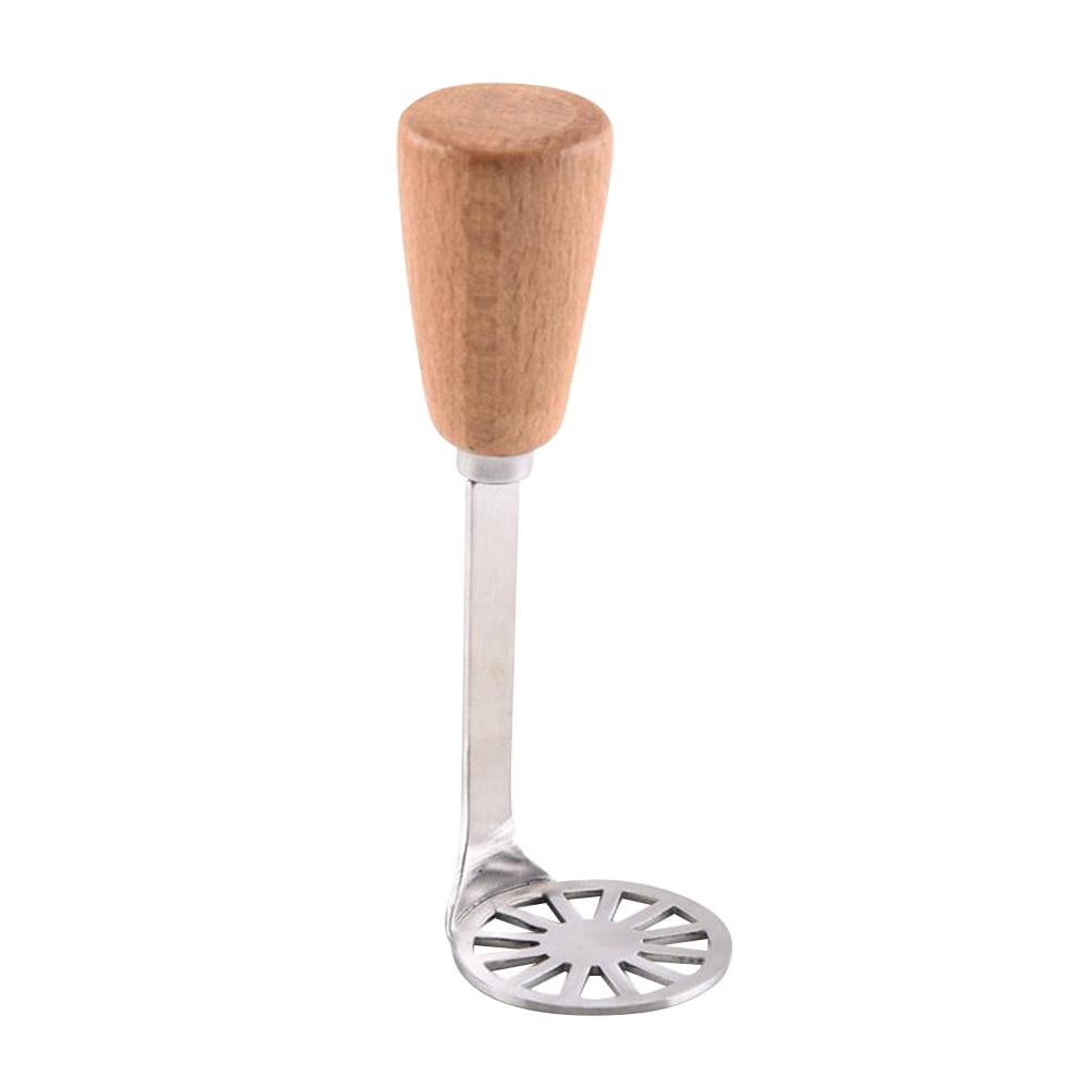 Creative Potato Masher Stainless Steel Potato Ricer Wood Handle Grip