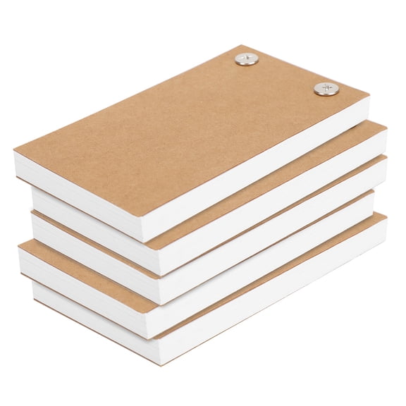 Creative Premium Flip Book Kit for Drawing and Animation with 5 Blank Hand-Painted Books and Binding Screws Set Crafts Kit for Kids and Adults 5.91 x 6.30 Inches / 15.00 x 16.00 cm