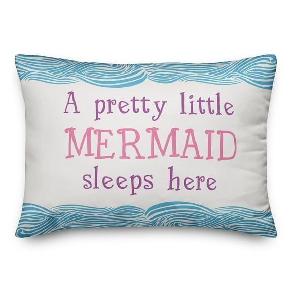 Creative Products A Pretty Little Mermaid Sleeps Here 14x20 Spun Poly Pillow