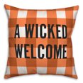 thumbnail image 1 of Creative Products A Wicked Welcome Buffalo Check 18x18 Indoor / Outdoor Pillow, 1 of 3