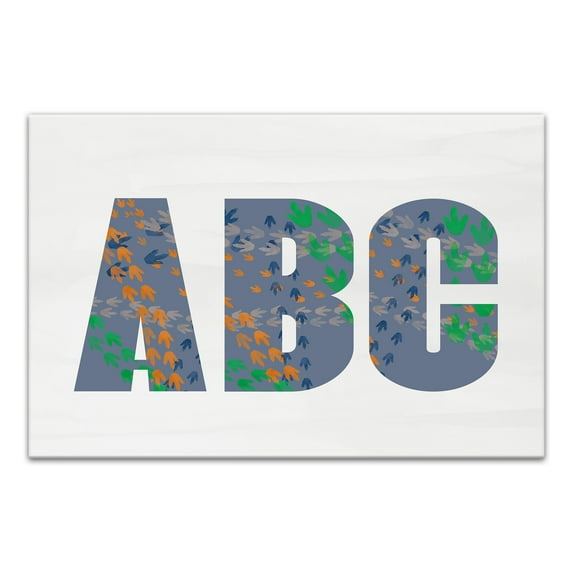 Creative Products ABC Dino Letters 4 30 x 20 Canvas Wall Art