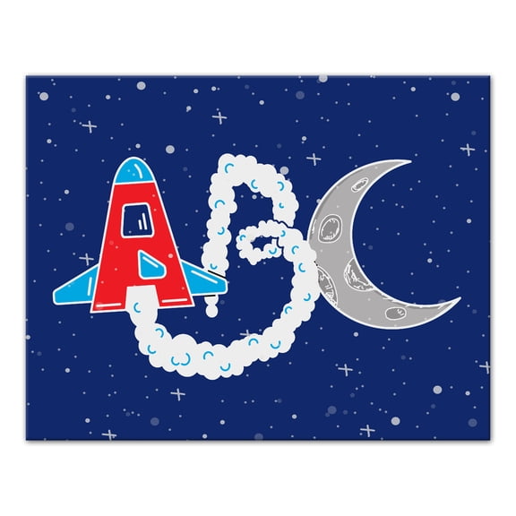 Creative Products ABC Space Scape 11x14 Canvas Wall Art