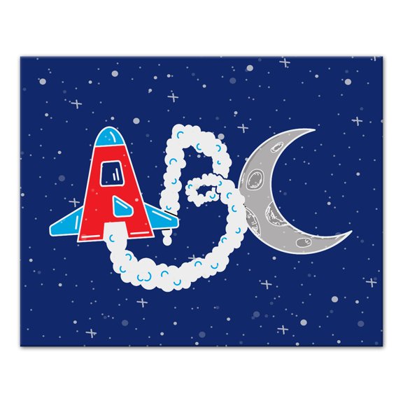 Creative Products ABC Space Scape 16x20 Canvas Wall Art