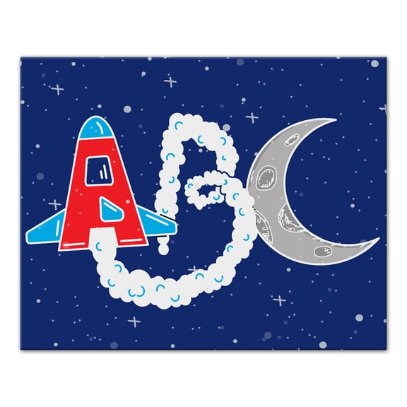 Creative Products ABC Space Scape 8x10 Canvas Wall Art