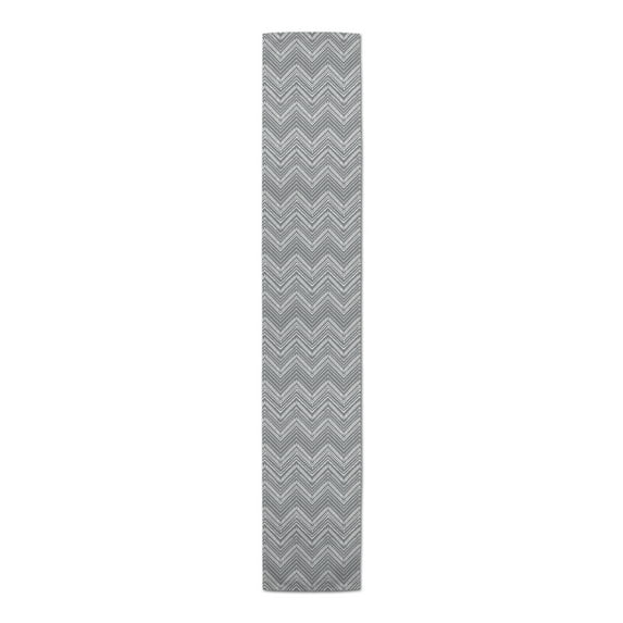 Creative Products Abstract Chevron Gray 16x72 Poly Twill Table Runner