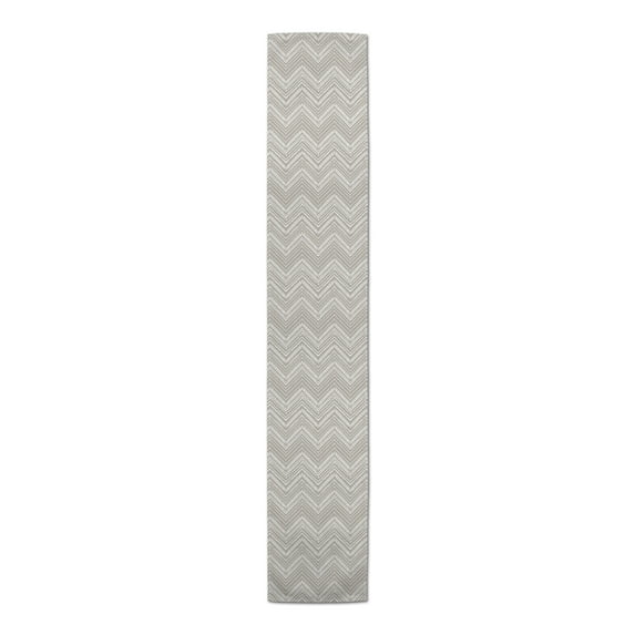 Creative Products Abstract Chevron Khaki 16x90 Poly Twill Table Runner