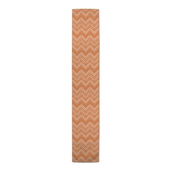 Creative Products Abstract Chevron Orange 16x72 Poly Twill Table Runner