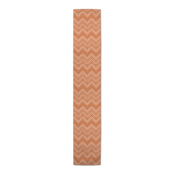 Creative Products Abstract Chevron Orange 16x72 Poly Twill Table Runner