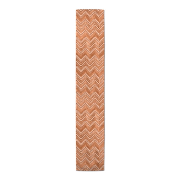 Creative Products Abstract Chevron Orange 16x90 Poly Twill Table Runner