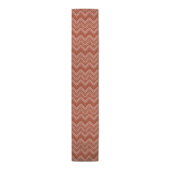 Creative Products Abstract Chevron Rust 16x90 Poly Twill Table Runner