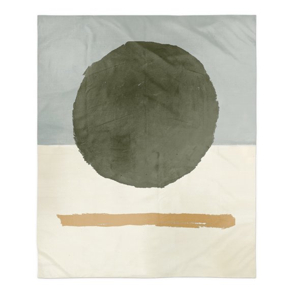 Creative Products Abstract Circle Block Paint 50x60 Sherpa Fleece Blanket