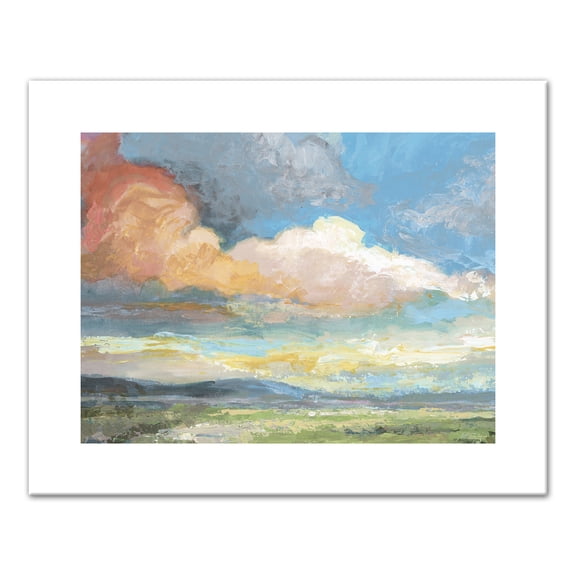 Creative Products Abstract Cloudy Days and Rolling Hills Landscape 8x10 Canvas Wall Art