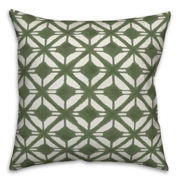 Creative Products Abstract Diamond Green 16x16 Spun Poly Pillow