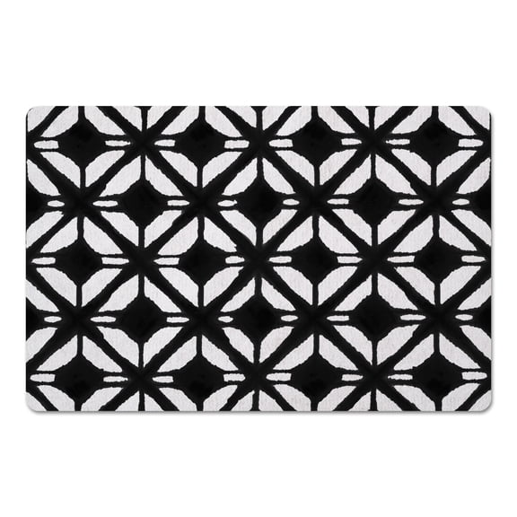 Creative Products Abstract Diamonds Black 27x18 Floor Mat