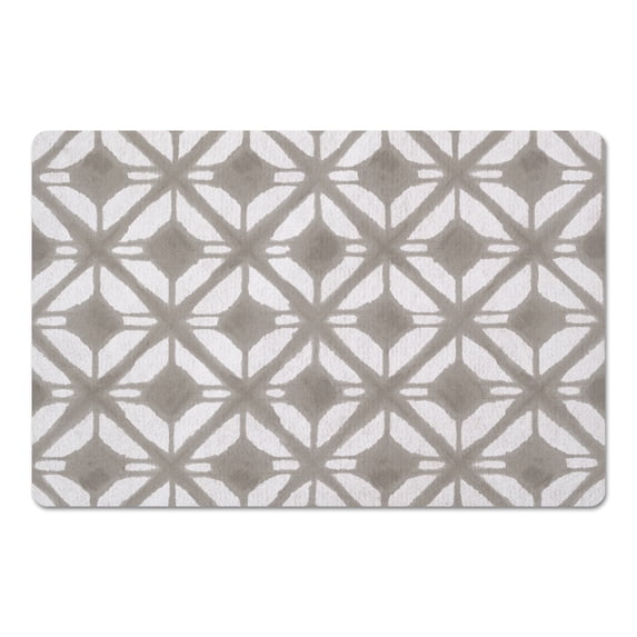 Creative Products Abstract Diamonds Khaki 27x18 Floor Mat