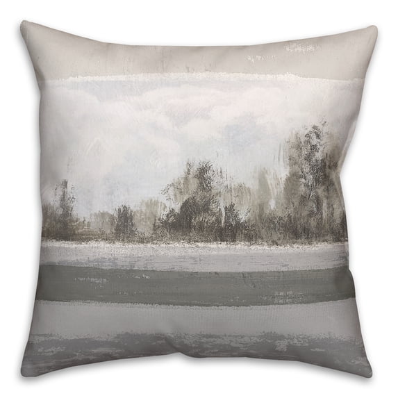 Creative Products Abstract Landscape And Tranquil Water 18 x 18 Spun Poly Pillow